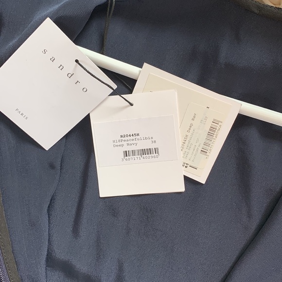 Sandro Velvet Dress with Crystal Embellishement - Picture 9 of 11